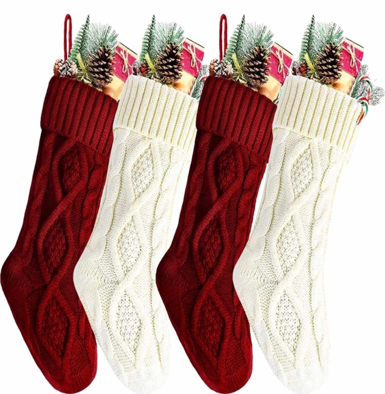 Photo 1 of 4 PACK CHRISTMAS STOCKINGS, 18"