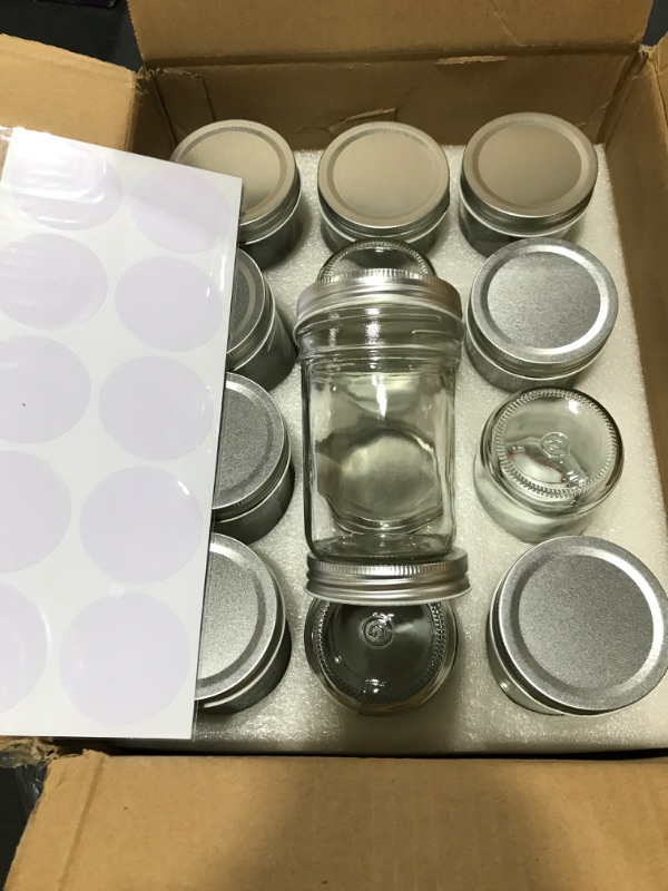 Photo 1 of 12 MASON JARS 240 ML WITH LABELS