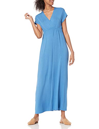 Photo 1 of Amazon Essentials Women's Surplice Maxi Dress, Blue, Medium

