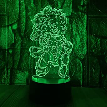 Photo 1 of Cartoon My Hero Academia Deku Manga Midoriya Izuku Anime Figure 3D LED Optical Illusion Bedroom Decor Table Lamp with Remote 7 Colors Acrylic Sleep Night Light Birthday Xmas Gifts for Child Kids
