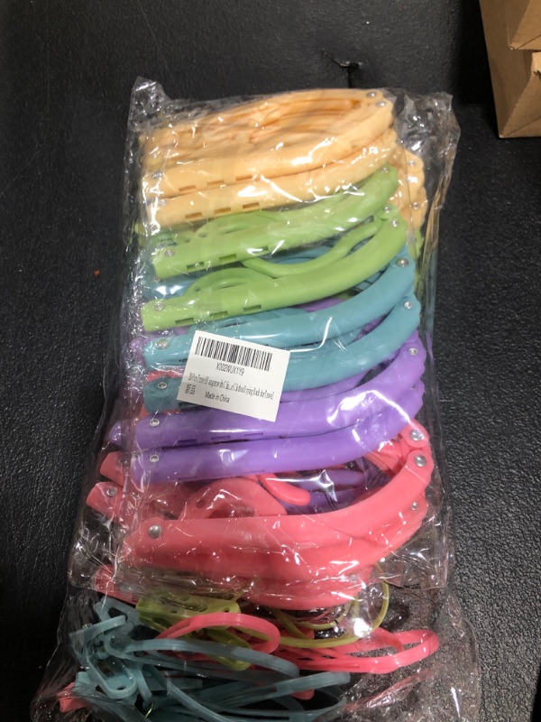 Photo 1 of 20 Pcs Travel Hangers with Clips- Portable Folding Clothes Hangers Travel Accessories Foldable Clothes Drying Rack for Travel
