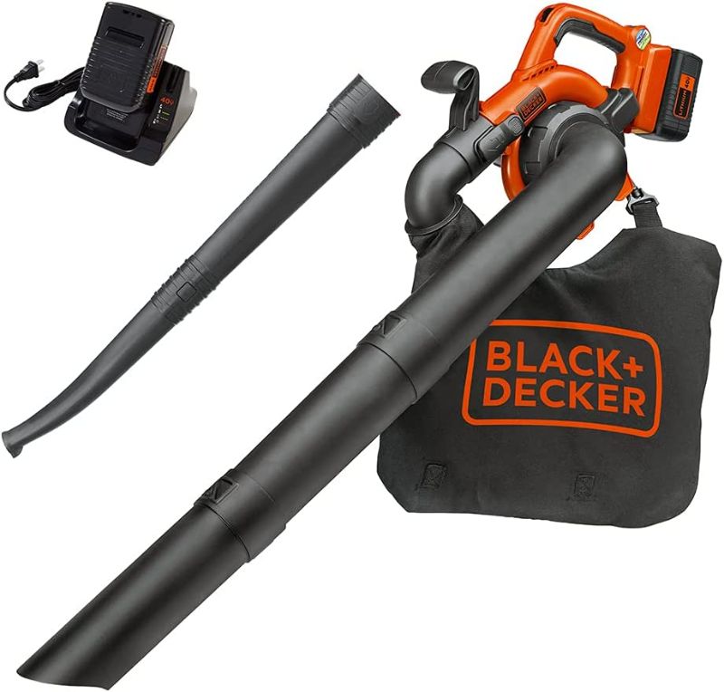 Photo 1 of BLACK+DECKER 40V Leaf Blower/Leaf Vacuum Kit, Cordless (LSWV36)
