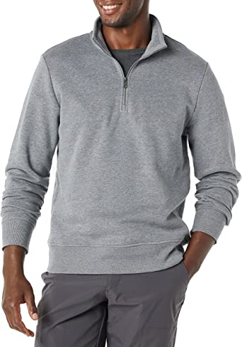 Photo 1 of Amazon Essentials Men's Long-Sleeve Quarter-Zip Fleece Sweatshirt SIZE XXL