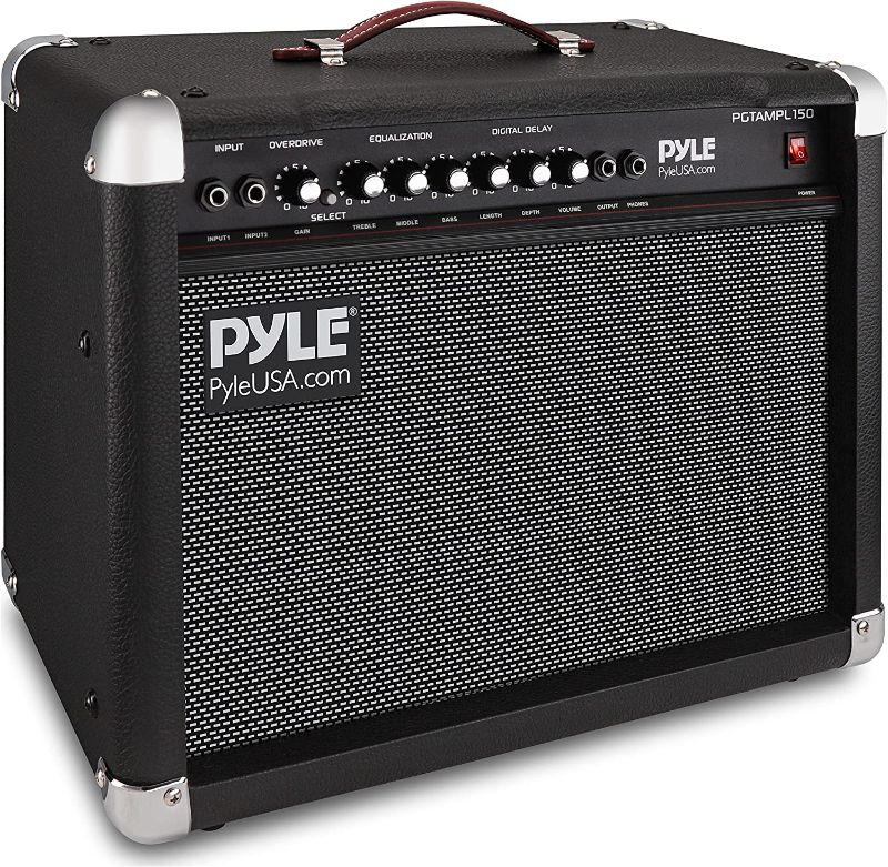 Photo 1 of Portable Electric Guitar Amplifier, 40 Watt Power, Two 6” & 8” High-Definition Speaker Cones, Bass, Dual Inputs, Overdrive, Digital Delay, Amp Control Volume, EQ for Beginner and Advance Practice PARTS ONLY