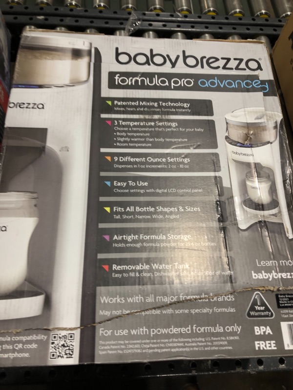 Photo 1 of New and Improved Baby Brezza Formula Pro Advanced Formula Dispenser Machine - Automatically Mix a Warm Formula Bottle Instantly - Easily Make Bottle with Automatic Powder Blending