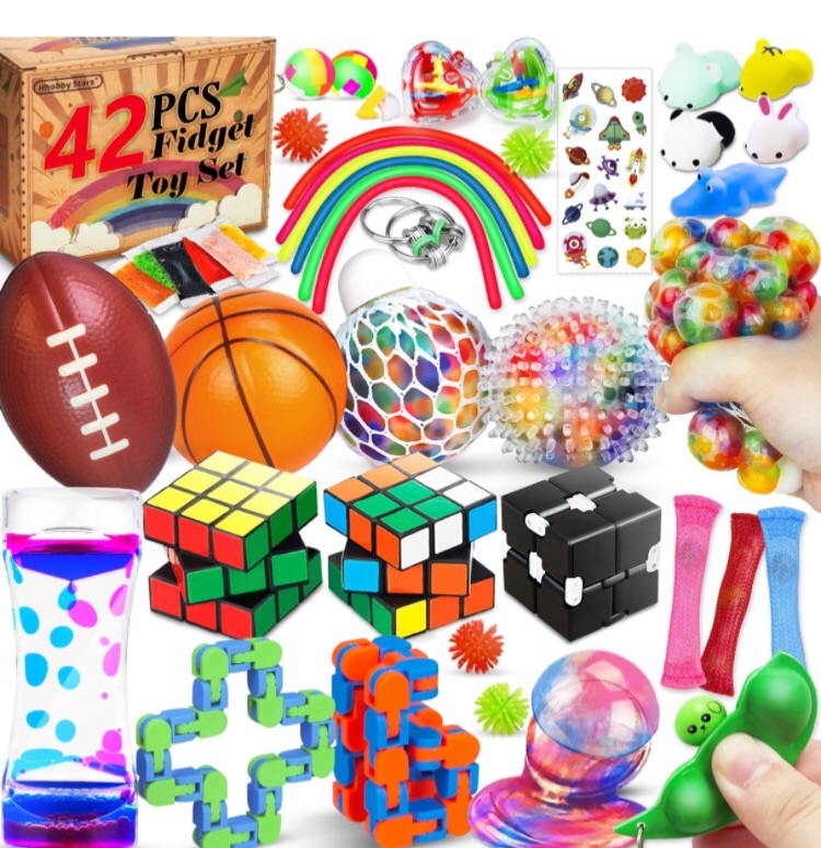 Photo 1 of (42 Pcs) Fidget Toys Pack, Party Favors Carnival Treasure Classroom Prizes Small Mini Bulk Sensory Figit Toys Set for Boys Girls Kids Adults, Stress Relief & Anxiety Relief Tools Autistic ADHD Toys 