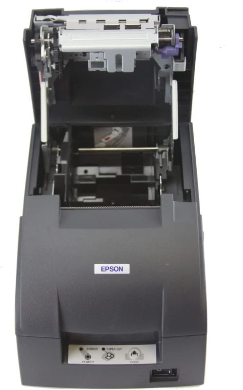 Photo 1 of Epson TM-U220B, Impact, Two-color printing, 6 lps, Ethernet, Auto-cutter, Auto-Status, PS-180 Power supply, Dark Gray