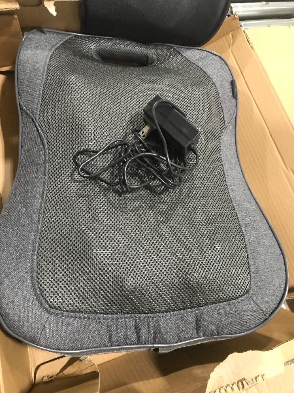 Photo 1 of CooCoCo Shiatsu Back Massager with Heat- Portable Massage Cushion, Adjustable Kneading Massage Chair Pad,Chair Massager for Office,Home Use, Christmas Gifts for Men Grey