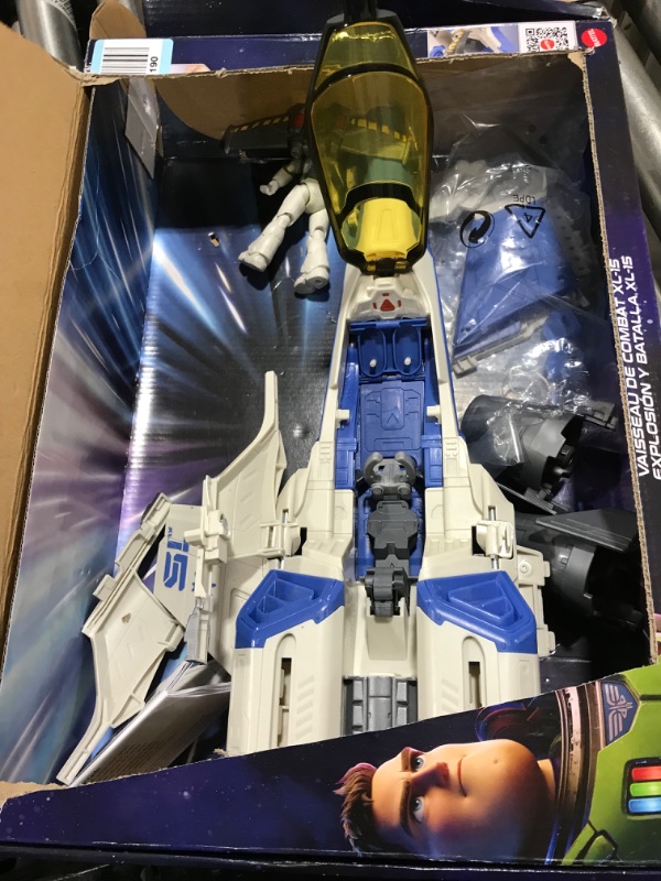 Photo 2 of Disney and Pixar Lightyear Toys, XL-15 Spaceship Vehicle with Buzz Lightyear Action Figure and Projectiles, Blast and Battle Pack???? Frustration Free Packaging