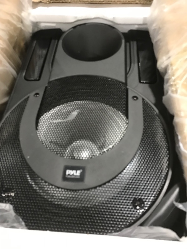 Photo 2 of 12’’ Portable PA Speaker System - Wireless BT Streaming PA & Karaoke Party Audio Speaker, Two Wireless Mic, Wired Microphone, Tablet Stand -JUST SPEAKER NO ACCESSORIES 