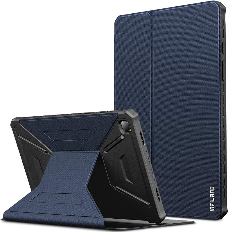 Photo 1 of INFILAND Galaxy Tab A7 10.4 2020 Case, Multiple Angles Protective Case Cover Compatible with Samsung Galaxy Tab A7 10.4-inch Model SM-T500/T505/T507 2020 Tablet [Auto Wake/Sleep], Navy
