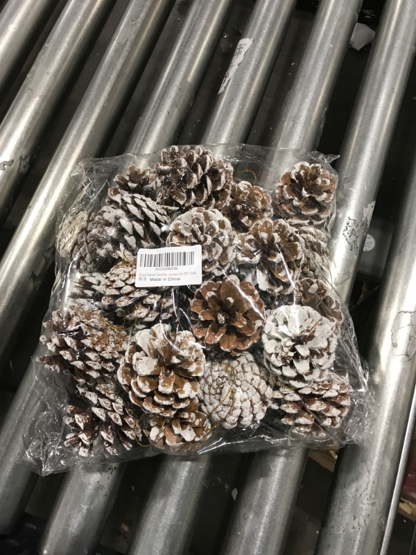 Photo 2 of 25 pcs Natural Dried Christmas Pine Cones Holiday Pinecones Pine Cones Ornaments Xmas Pine Cones Fall Thanksgiving Christmas Party Decoration for DIY Crafts
