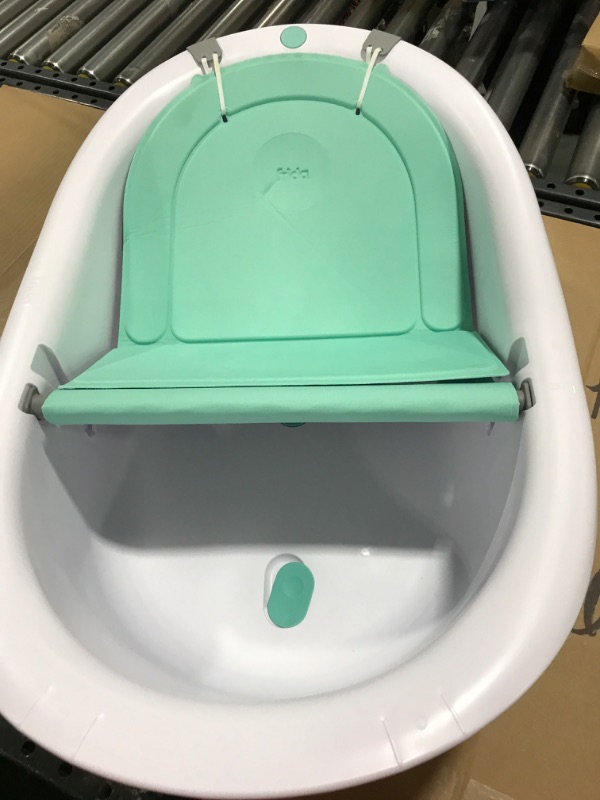 Photo 2 of 4-in-1 Grow-with-Me Bath Tub by Frida Baby Transforms Infant Bathtub to Toddler Bath Seat with Backrest for Assisted Sitting in Tub
