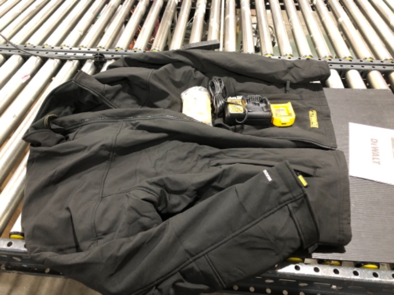 Photo 2 of DEWALT Unisex Adult Adapter Only Unisex Heated Soft Shell Jacket without Battery, Black, Large US SIZE 3XL