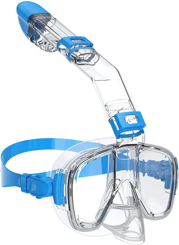 Photo 1 of Bairuifu Dry Top Foldable Snorkel Mask Set 180 Degree Panoramic Anti Fog Anti Leak Scuba Diving Mask with Camera Mount Snorkeling Gear for Adults Men Women Youth Kids
YELLOW NOT THE COLOR OF STOCK PHOTO