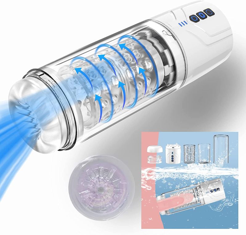 Photo 1 of 




































































2 in 1 Sucking Male Masturbators Clear Penis Pump Visible Pocket Pussy Detachable Automatic Male Masturbator with 7 Rotation & Suction Modes Adult Blowjob Stroker Sex Toys for Men(White)