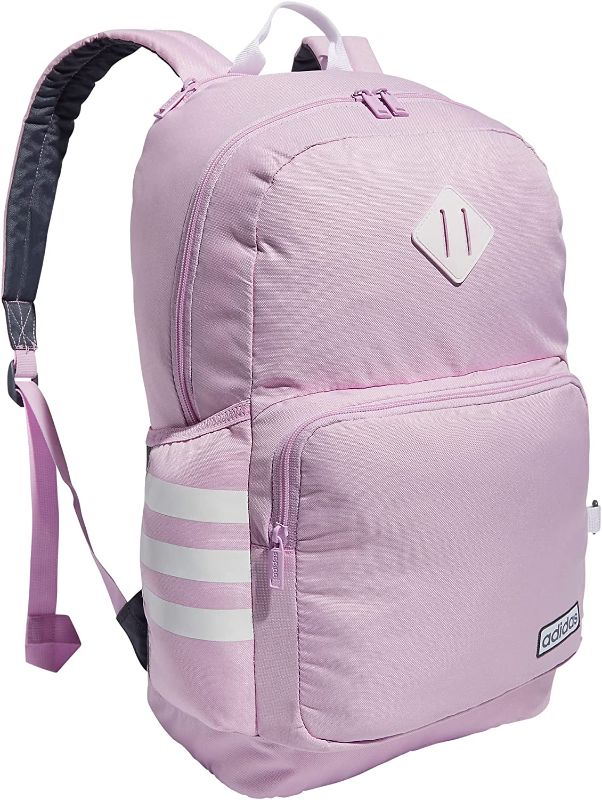 Photo 1 of adidas Classic 3S 4 Backpack, Bliss Lilac Purple/White, One Size