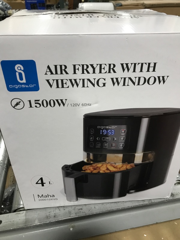 Photo 4 of 4.2 Quart Air Fryer, Aigostar 1500W Digital Air Fryer with Viewing Window, 7 One-Touch Presets & Auto Shutoff, Adjustable Temperature Control, Nonstick Basket Oilless Hot Airfryer Small Air Fryer