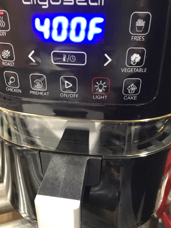 Photo 3 of 4.2 Quart Air Fryer, Aigostar 1500W Digital Air Fryer with Viewing Window, 7 One-Touch Presets & Auto Shutoff, Adjustable Temperature Control, Nonstick Basket Oilless Hot Airfryer Small Air Fryer