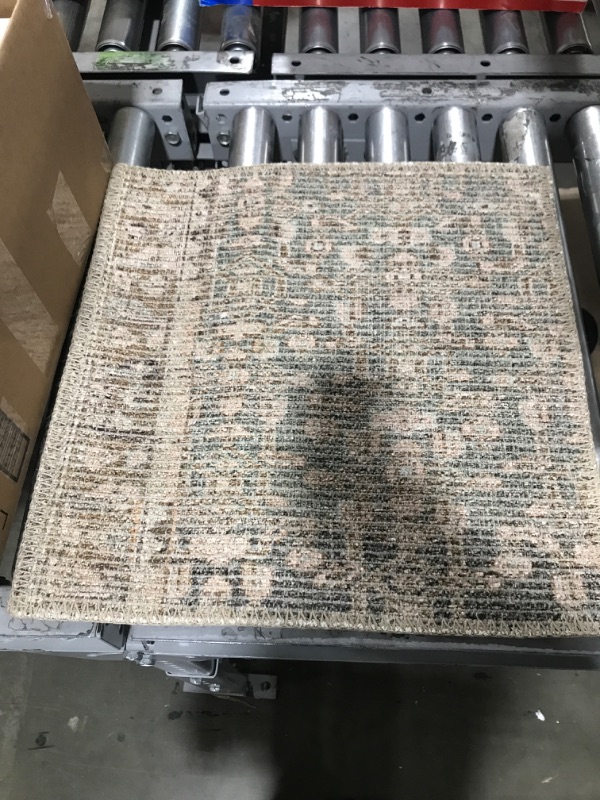Photo 1 of Angela Rose x Loloi Aubrey Collection AUB-04 Sage / Bark, Traditional 18" x 18" Sample Rug Sage / Bark 18" x 18" Sample