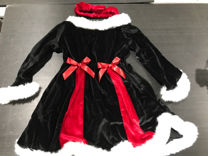 Photo 2 of 2T/3T AIKEIDY Toddler Baby Girl Christmas Dress Long Sleeve Velvet Dress for Holiday Wedding Party