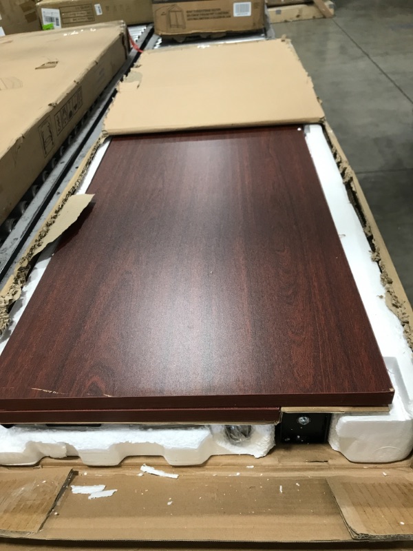 Photo 1 of SHW 55-Inch Large Electric Height Adjustable Standing Desk, 55 x 28 Inches, Cherry 55 Inch Cherry