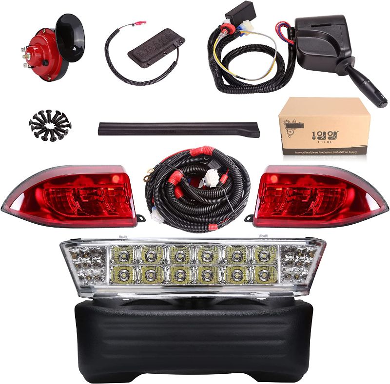 Photo 1 of 10L0L Golf Cart LED Light Kits for 2004-2008 Club Car Precedent Carts, with Headlight, Tail Light, Turn Signals, Horn and Brake Lights (Must Input 12 Volts)