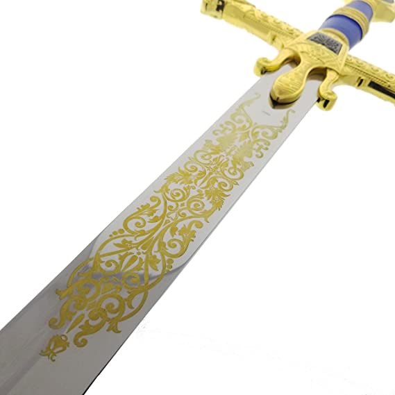 Photo 1 of 47" King Solomon Sword with Display Plaque. for Wall Decoration, Collection, Cosplay
