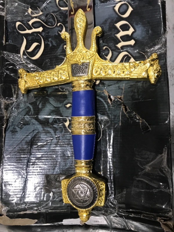 Photo 3 of 47" King Solomon Sword with Display Plaque. for Wall Decoration, Collection, Cosplay
