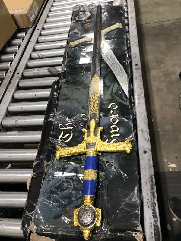 Photo 4 of 47" King Solomon Sword with Display Plaque. for Wall Decoration, Collection, Cosplay
