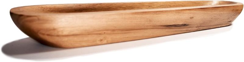 Photo 1 of Long Wooden Serving Tray- Dark Wood