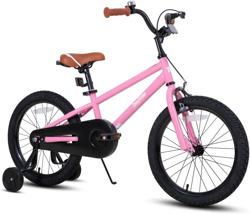 Photo 1 of JOYSTAR Kids Bike for Boys Girls Ages 2-9 Years Old, 12-18 Inch BMX Style Kid's Bicycles with Training Wheels, 18 Inch Bikes with Kickstand and Handbrake- Pink