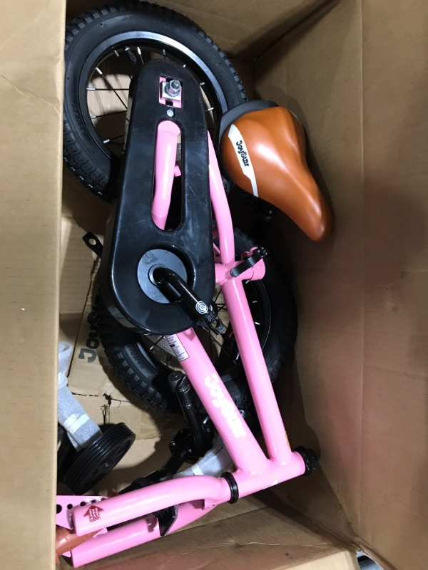 Photo 2 of JOYSTAR Kids Bike for Boys Girls Ages 2-9 Years Old, 12-18 Inch BMX Style Kid's Bicycles with Training Wheels, 18 Inch Bikes with Kickstand and Handbrake- Pink