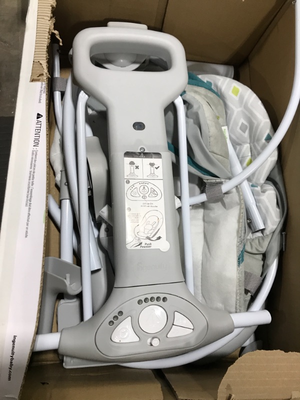 Photo 1 of Ingenuity ConvertMe 2-in-1 Compact Portable Baby Swing & Infant Seat, Battery-Powered Vibrations, Automatic Sway, Nature Sounds - Nash