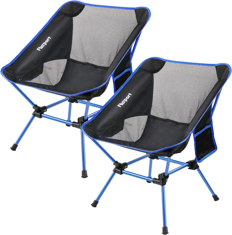 Photo 1 of 2 Pack Portable Camping Chairs Lightweight Backpacking Chair Compact & Heavy Duty for Camp, Backpack, Hiking, Beach, Picnic, with Carry Bag
