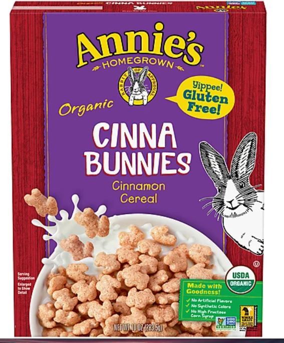 Photo 1 of 2 boxes- ANNIE'S HOMEGROWN, Organic Cereal, Cinnabunnies, 10 oz - No Artificial Ingredients GMO Free 95%+ Organic