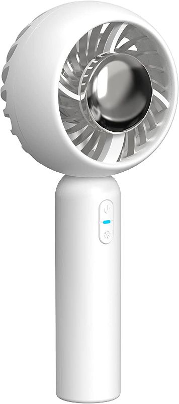 Photo 1 of HOKIZU Handheld A/C Fan, Semiconductor Cooling Fan, Mini Ice Compress Fan, Battery Operated Small Personal Portable Fan Speed/Temperature Adjustable USB Rechargeable Fan for Kids Girls Women Men Home Office Indoor Outdoor Travelling 