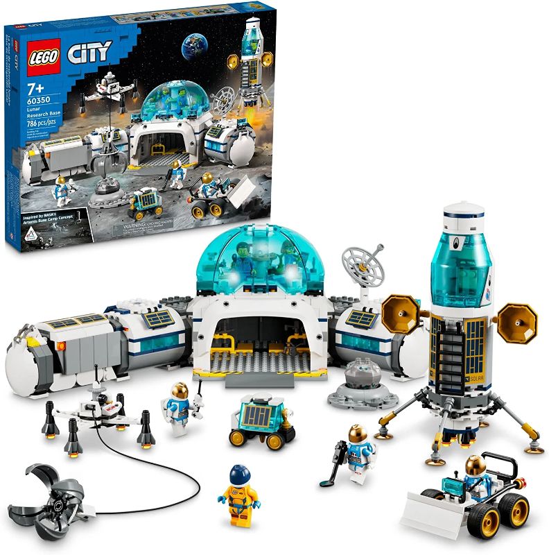 Photo 1 of City Space Lunar Research Base 60350 Building Toy Set for Kids, Boys, and Girls Ages 7+ (786 Pieces)
