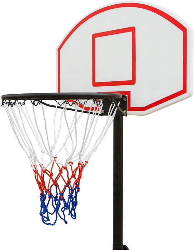 Photo 2 of Icoud Height-Ajustable Basketball Hoop 7.5-9.2ft/5.9-7ft Portable Basketball Goals,32 inch Background with Wheels System