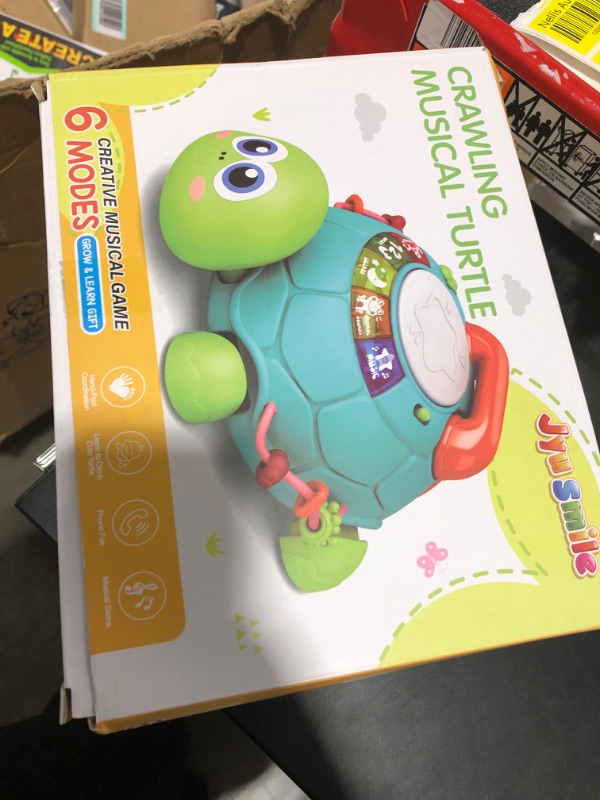 Photo 2 of HumorPlay Musical Turtle Baby Toys 6 to 12 Months, Infant Light up Music Toy Tummy Time Development, Crawling Toy for 7 8 9 10+ Month Old, Easter Christmas for Babies 3 4 5 6 12-18 Month Boy Girl
