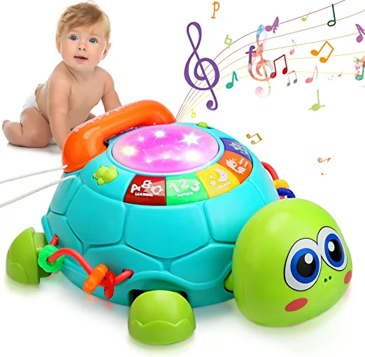 Photo 1 of HumorPlay Musical Turtle Baby Toys 6 to 12 Months, Infant Light up Music Toy Tummy Time Development, Crawling Toy for 7 8 9 10+ Month Old, Easter Christmas for Babies 3 4 5 6 12-18 Month Boy Girl
