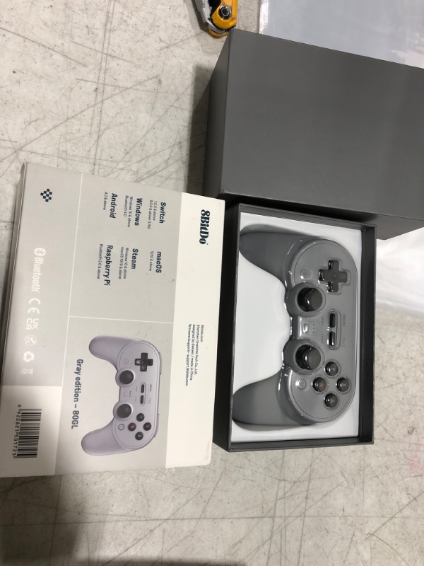 Photo 2 of 8BitDo Pro 2 Bluetooth Controller for Switch/Switch OLED Windows MacOS Android Steam & Raspberry Pi (Gray Edition)
