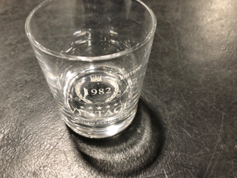 Photo 2 of 40th Birthday Gifts for Men Turning 40 Years Old Birthday Decorations Men Vintage 1982 Whiskey Glasses-40th Bday Party Gifts Ideas Rocks Bourbon Scotch Glasses for Him Coworker,Dad,Husband,Friend,Guys
