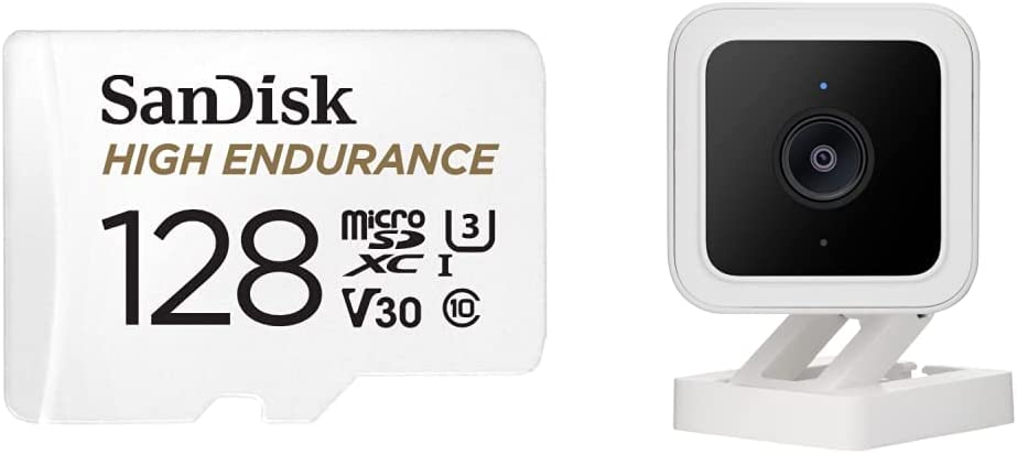 Photo 1 of SanDisk 128GB High Endurance Video MicroSDXC Card with Adapter for Dash Cam and Home Monitoring Systems - C10, U3, V30, 4K UHD, Micro SD Card - SDSQQNR-128G-GN6IA Wyze
