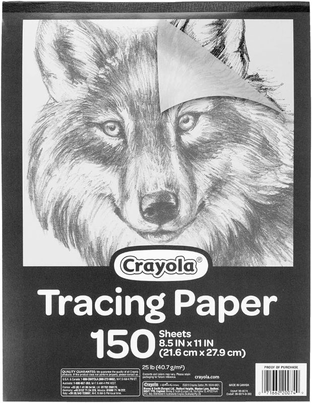 Photo 2 of Crayola Tracing Paper 8 1/2” X 11”, Transparent Vellum Paper for Tracing Pads, 150 Sheets