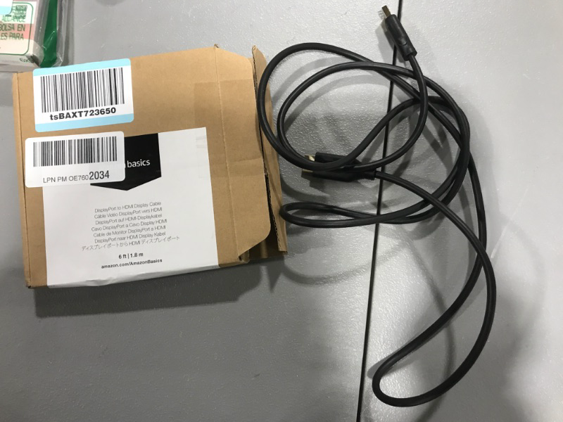 Photo 2 of AmazonBasics DisplayPort to HDMI Display Cable - 6 Feet