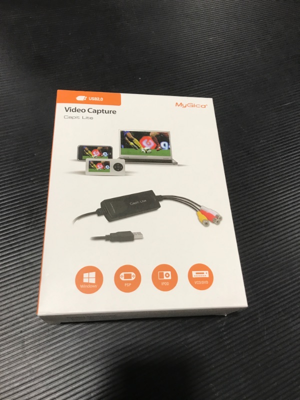 Photo 2 of MyGica Capit USB Video Capture for Windows, Capture Analog Video to Digital, Convert VHS Composite and S-Video to USB on PC - Black
