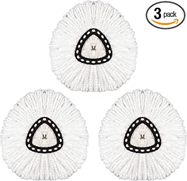 Photo 1 of 3 Pack Spin Mop Replacement Head Microfiber Mop Head Refills Spin Mop Refills Easy Cleaning Mop Head Replacement
