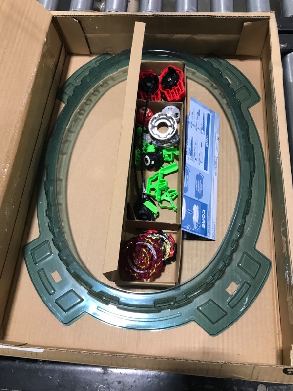 Photo 3 of BEYBLADE Burst QuadDrive Interstellar Drop Battle Set, Set Stadium, 2 Battling Tops and 2 Launchers, Toys for 8 Year Old Boys & Girls & Up