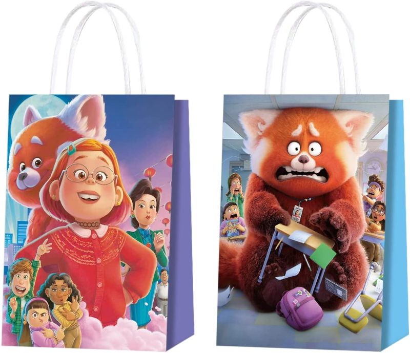 Photo 1 of 16 Red Panda Bear Packs Paper Bag Theme Party Gift Bag Birthday Gift Bag Snack Candy Bag Party Supplies for Children and Adults 